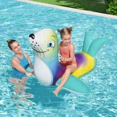 Bestway: Materassino cavalcabile a forma di foca 157x114 cm immagine 2