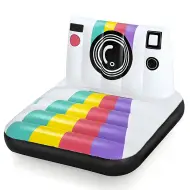 Bestway: Materassino gonfiabile a forma di fotocamera polaroid arcobaleno 127x102cm