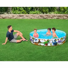 Bestway: Piscina rigida Fill n Fun™ con dinosauri Ø 183 x 38 cm immagine 2