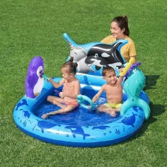 Bestway: Polar Pals piscina gonfiabile per bambini 134×131×73 cm immagine 2