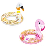 Bestway: Salvagente a forma di cigno o fenicottero con glitter 61cm 1 pezzo