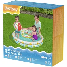 Bestway: Set piscina gonfiabile Beachtastic 3 in 1 Ø 122 x 20 cm immagine 4