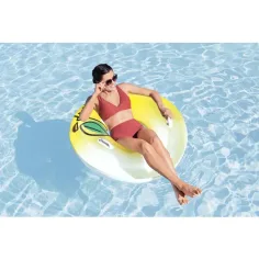 Bestway: ciambella gonfiabile con stampa di limoni e maniglia, 114 cm immagine 2