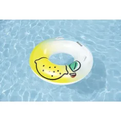 Bestway: ciambella gonfiabile con stampa di limoni e maniglia, 114 cm immagine 6