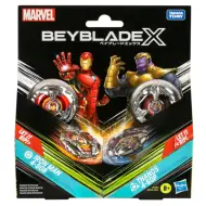 Beyblade X Marvel Collab: Iron Man vs. Thanos 4-80B X Venom 4-60B set di gioco - Hasbro