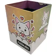 Bicchiere portapenne da scrivania con gattino