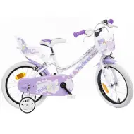Bicicletta per bambina di colore bianco, misura 16 - Bicicletta Dino Bikes