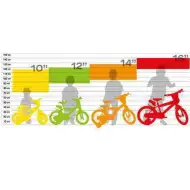 Bicicletta per bambini Dino Sport 108 rosa-bianca, misura 10 - bicicletta Dino Bikes