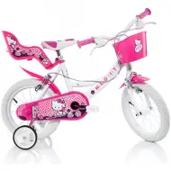 Bicicletta per bambini Hello Kitty rosa-bianca misura 14 - Dino Bikes