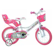 Bicicletta per bambini Hello Kitty rosa-bianca misura 16 - Bicicletta Dino Bikes