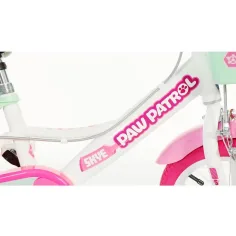 Bicicletta per bambini Paw Patrol Skye 14” con cestino e seggiolino per bambole, colore rosa-menta – Dino Bikes immagine 4