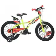 Bicicletta per bambini Raptor verde, misura 14 - Dino Bikes
