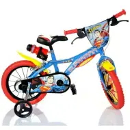 Bicicletta per bambini Superman nera, misura 14 - Dino Bikes