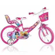Bicicletta per bambini rosa Princess misura 16 - Bicicletta Dino Bikes