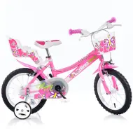 Bicicletta per bambini rosa-bianca Flappy taglia 16 - Bicicletta Dino Bikes
