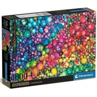 Biglie di vetro ColorBoom Collection puzzle da 1000 pezzi con poster - Clementoni