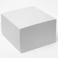 Blocco note incollato colore bianco, 500 fogli, 8,5x8,5x4 cm