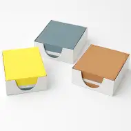 Blocco note incollato in vari colori, 500 fogli, 8,5x8,5x4,5 cm