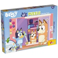 Bluey 2 in 1 puzzle da 60 pezzi e album da colorare 50x35 cm - Lisciani