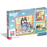 Bluey Puzzle Super Color 3 x 48 pezzi - Clementoni