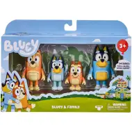 Bluey: Set di personaggi familiari con 4 figure di personaggi