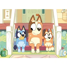 Bluey cuccioli sulle scale 2 in 1 puzzle da 24 pezzi e libro da colorare 35x25 cm - Lisciani immagine 2