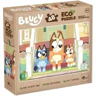 Bluey cuccioli sulle scale 2 in 1 puzzle mini Eco da 48 pezzi e libro da colorare 35x25cm - Lisciani