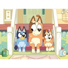 Bluey cuccioli sulle scale 2 in 1 puzzle mini Eco da 48 pezzi e libro da colorare 35x25cm - Lisciani immagine 2
