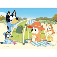 Bluey in vacanza 2 in 1 puzzle Eco maxi da 24 pezzi e libro da colorare 70x50cm - Lisciani immagine 2
