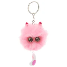 Borsa con occhi di pompon - rosa immagine 1