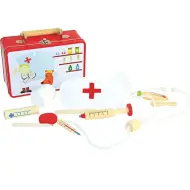 Borsa medica con accessori in legno