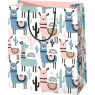 Borsa regalo a tema lama di dimensioni normali 11x15x6cm