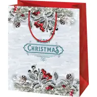 Borsa regalo di medie dimensioni "Buon Natale" 18x23x10 cm
