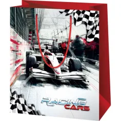 Borsa regalo di medie dimensioni a tema Formula 1 18x23x10 cm