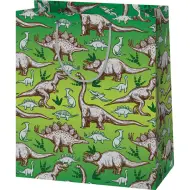 Borsa regalo di medie dimensioni con dinosauri 18x23x10 cm