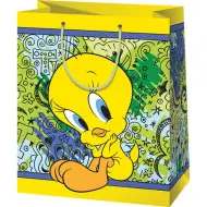 Borsa regalo esclusiva di grandi dimensioni con motivo Titti 26x14x33cm