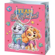 Borsa regalo esclusiva grande di colore rosa Paw Patrol, dimensioni 27x14x33 cm