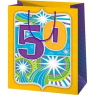 Borsa regalo esclusiva per il 50º anniversario, dimensioni normali 11x6x15 cm.