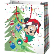 Borsa regalo gigante con motivo natalizio di Topolino 40x56x20cm