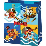 Borsa regalo gigante con motivo pirata 40x56x20cm