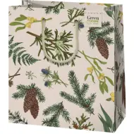 Borsa regalo premium di medie dimensioni con motivo vegetale 18x23x10 cm