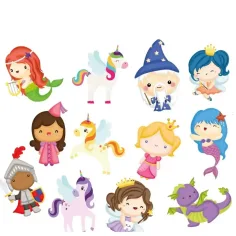 Buddy&Barney: Set di adesivi per piastrelle che cambiano colore - Creature fiabesche immagine 2