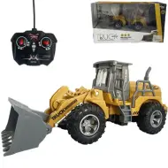 Bulldozer telecomandato RC con effetti luminosi in scala 1/30, 24 cm