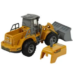Bulldozer telecomandato RC con effetti luminosi, scala 1/30, 22 cm immagine 4