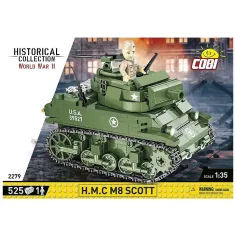 COBI: Set da costruzione della Seconda Guerra Mondiale - Carro armato H.M.C M8 Scott (2279)