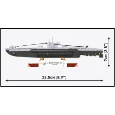 COBI: Sottomarino U-Boot VIIB U-47 della Seconda Guerra Mondiale, set da costruzione (4858) immagine 4