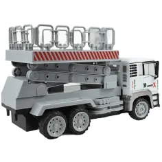 Camion con cestello elevatore in metallo con telecomando RC, effetti luminosi, 27MHz, scala 1/12, 32cm. immagine 2
