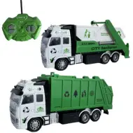 Camion con telecomando RC per rifiuti o container con luci 27MHz 1/36 20cm in due varianti