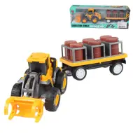 Camion da Ingegneria: Trattore con barili di olio e rimorchio 24cm