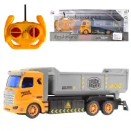 Camion da cantiere ribaltabile telecomandato RC con luci 1/48 27MHz 20cm